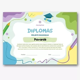Meno Mokyklos Diplomo Šablonas