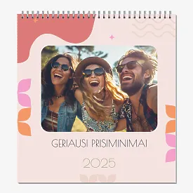 Kalendoriaus Šablonas "geriausi prisiminimai"